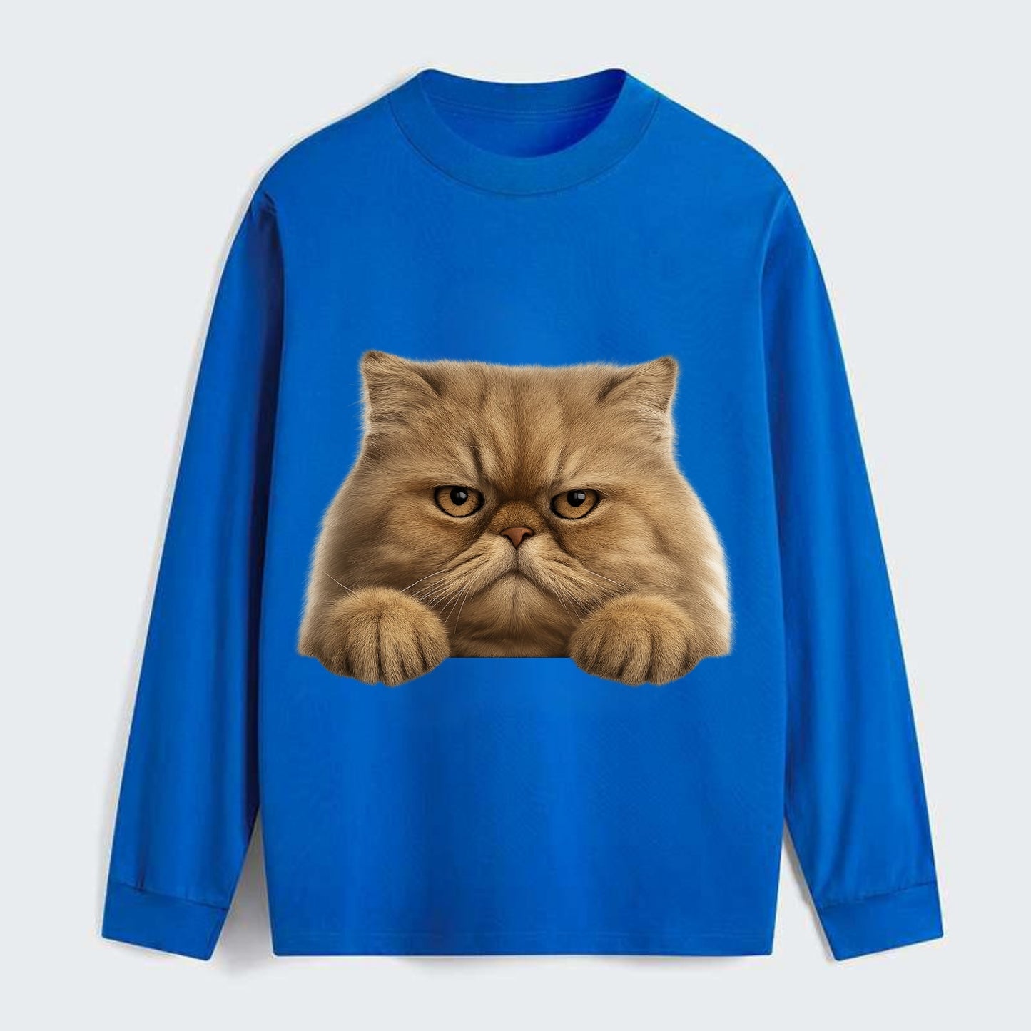 Persian Cat  - Classic Long Sleeve Shirt - Blue