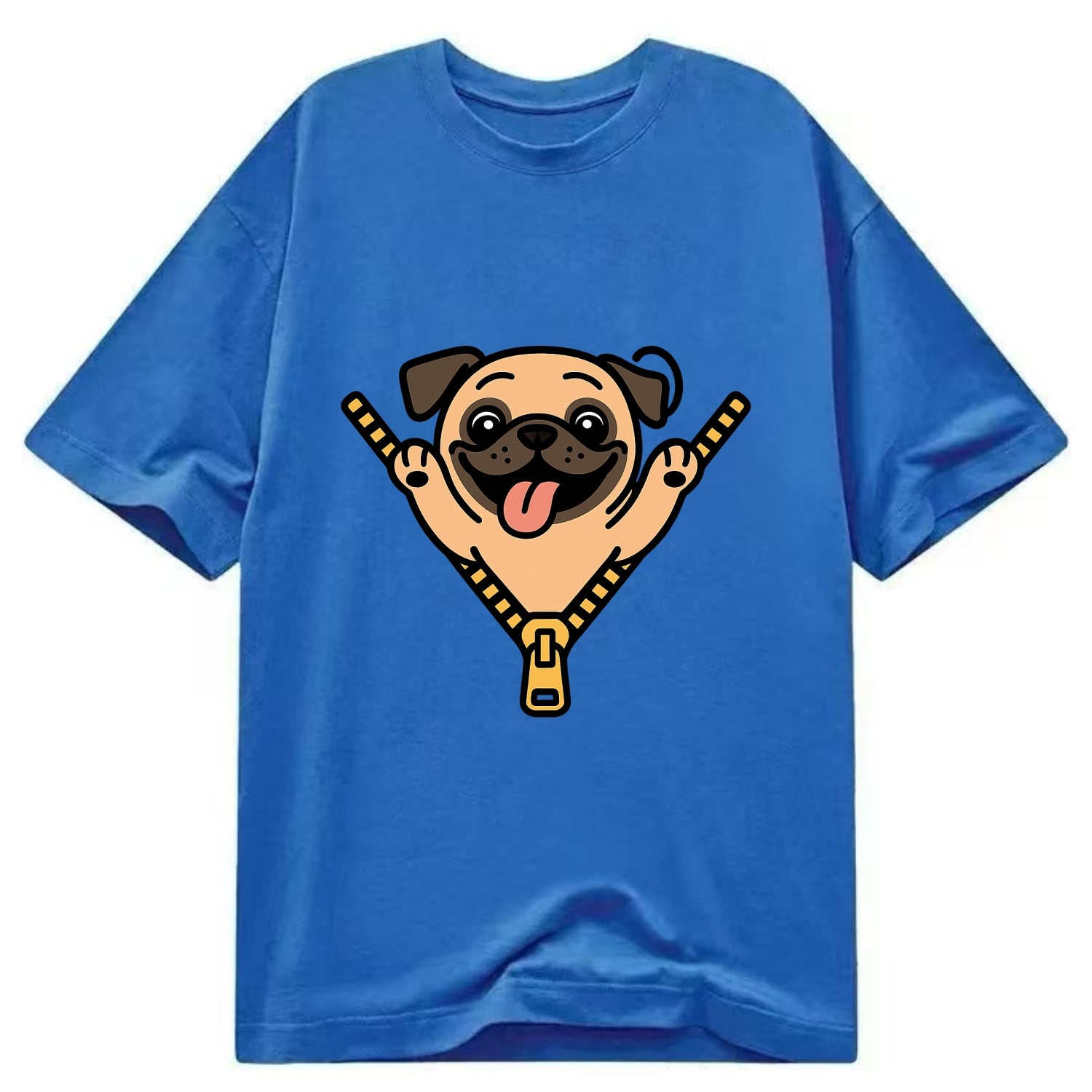 Pug - Classic T-shirt - Blue