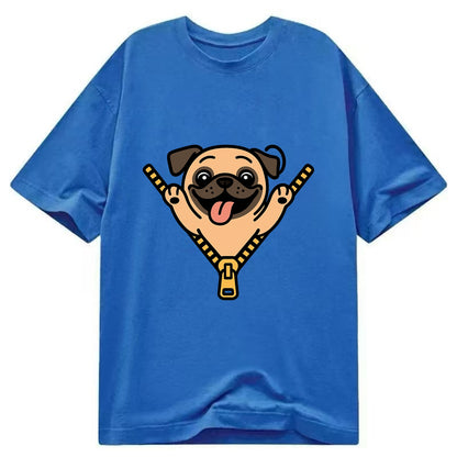 Pug - Classic T-shirt - Blue