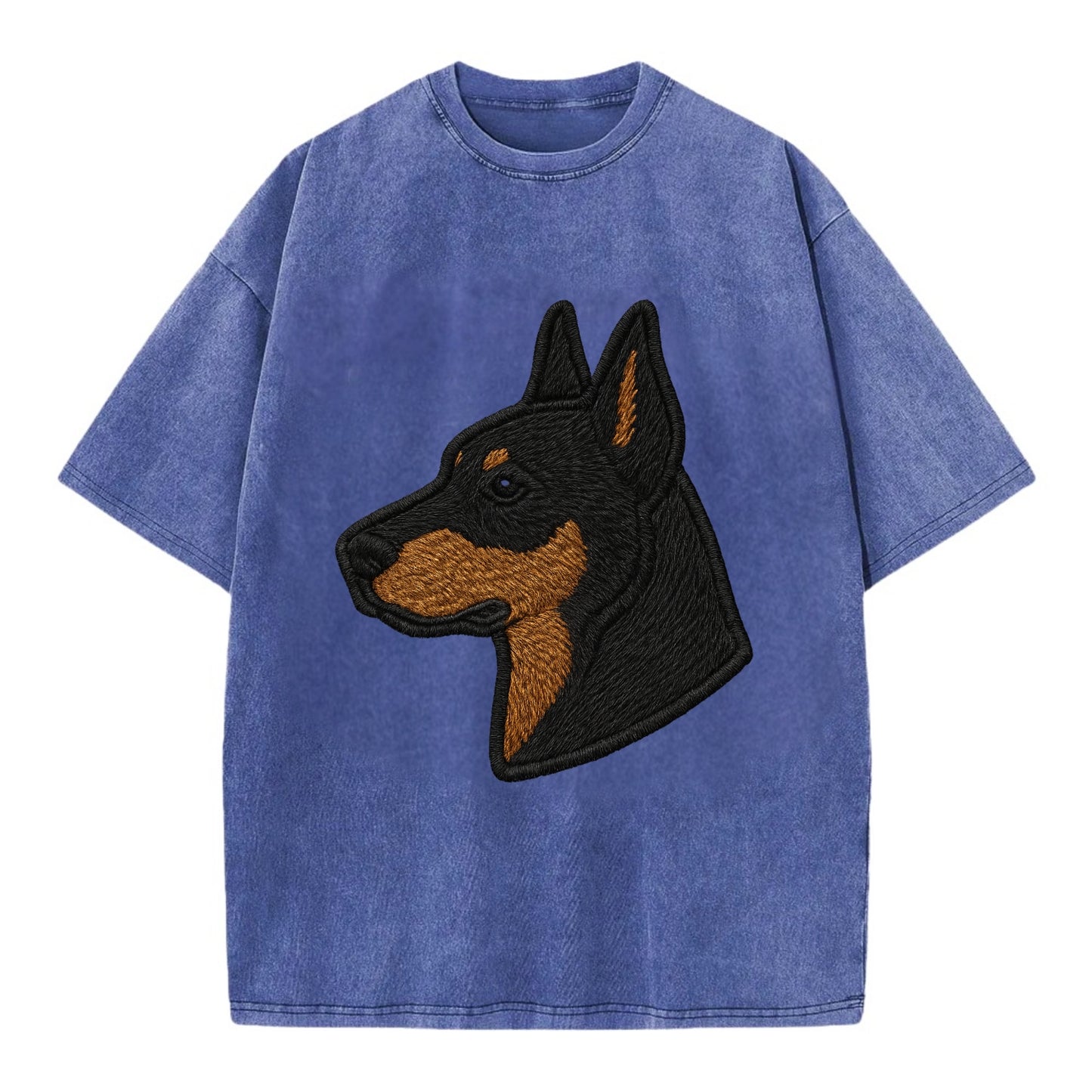 Beauceron - Contemporary French herder d - Vintage T-shirt - Blue
