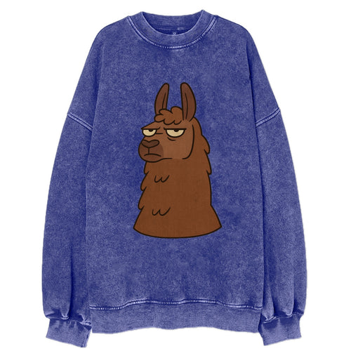 The Llama Judging Silently - Vintage Sweatshirt
