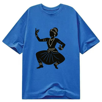 Bharatanatyam classical Indian pose - Classic T-shirt - Blue