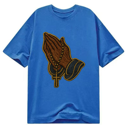 Praying Hands  - Classic T-shirt - Blue