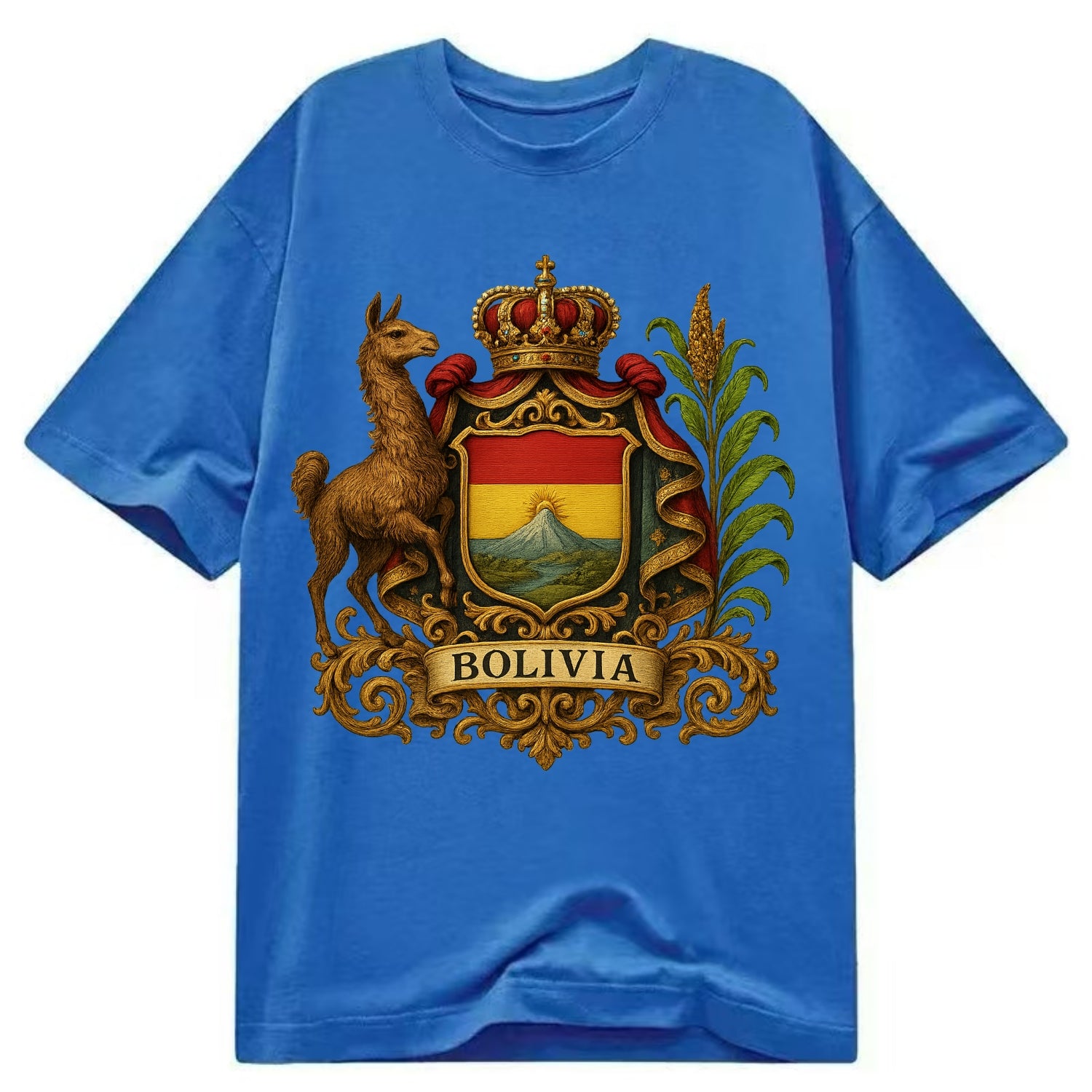Bolivia Royal Logo  - Classic T-shirt - Blue