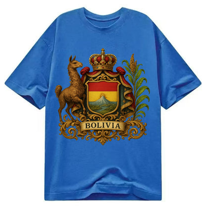 Bolivia Royal Logo  - Classic T-shirt - Blue