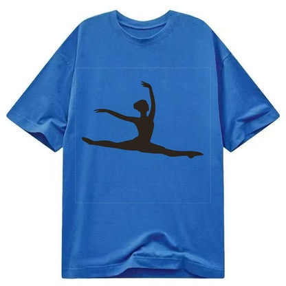 Ballet dancer in grand jete leap - Classic T-shirt - Blue