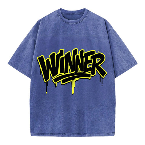 Bold typography design - WINNER - victorious mindset, champion - Vintage T-shirt