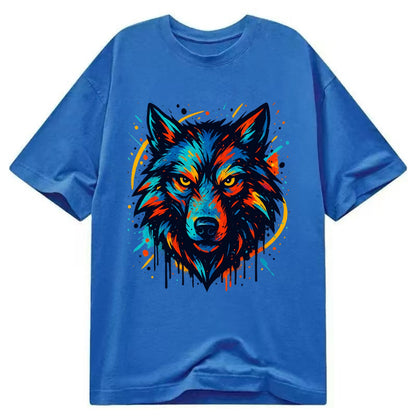 Alpha Wolf Leader  - Classic T-shirt - Blue
