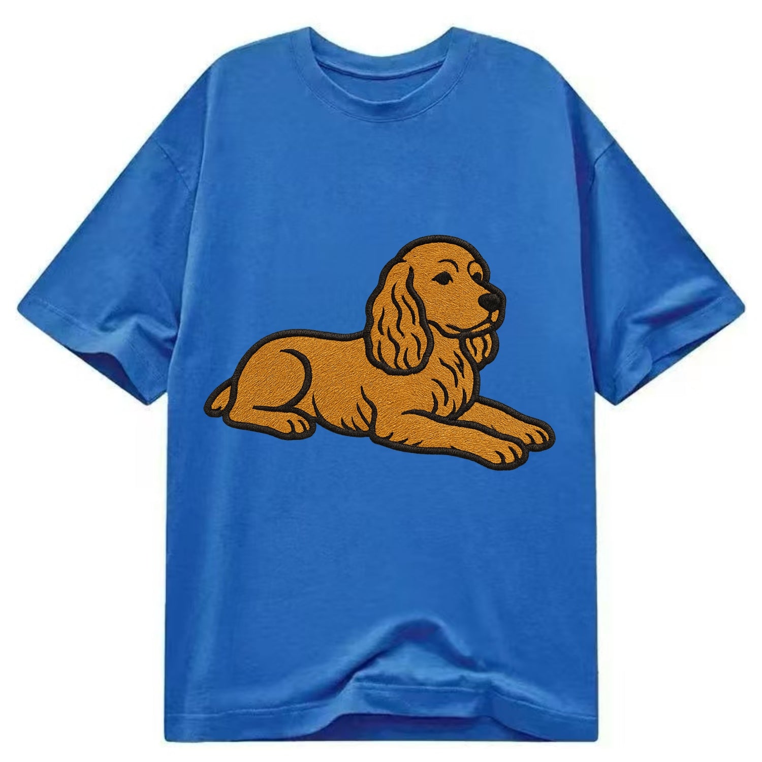 Cocker Spaniel - Golden colored relaxed Classic T-shirt - Blue