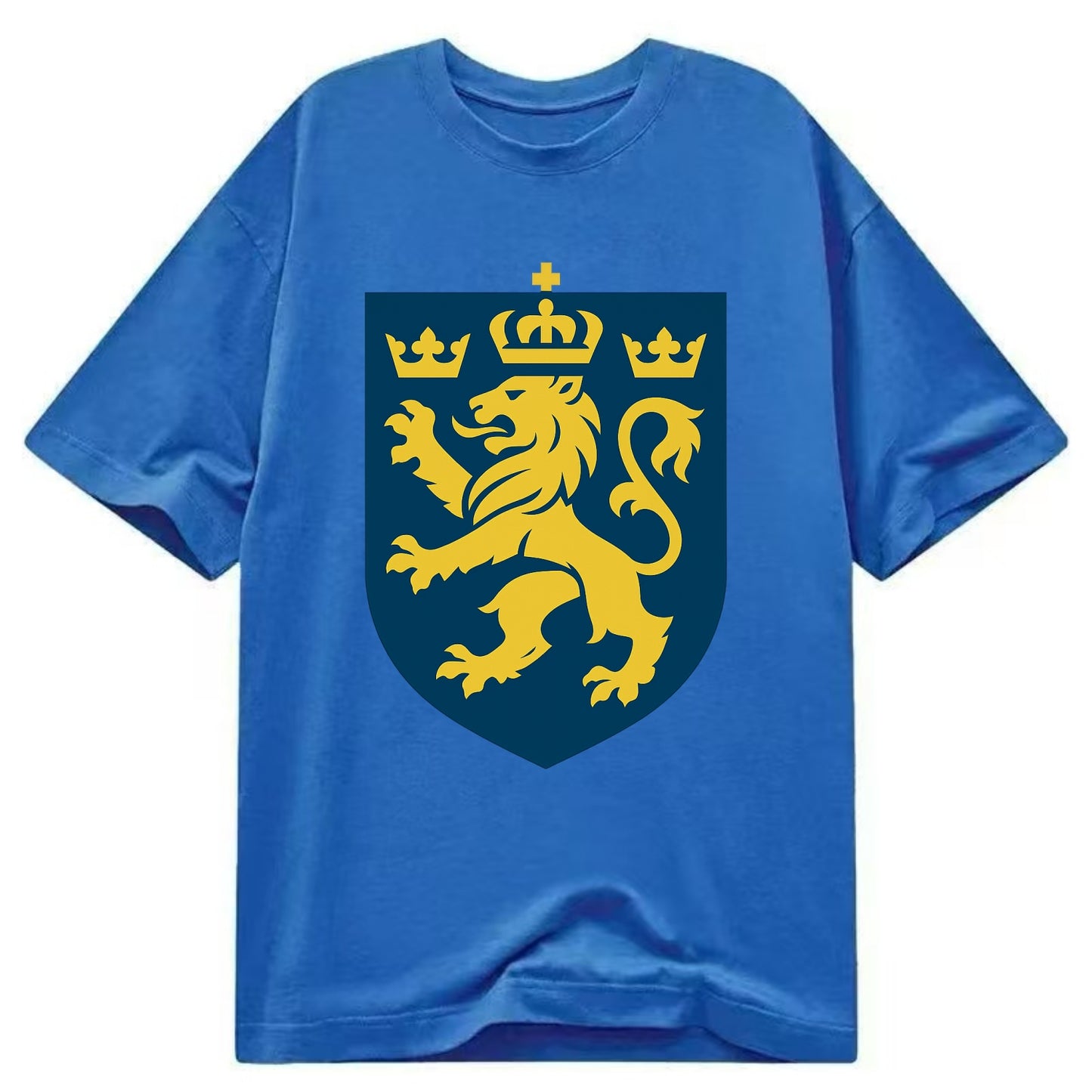Sweden Three Crowns Emblem  - Classic T-shirt - Blue