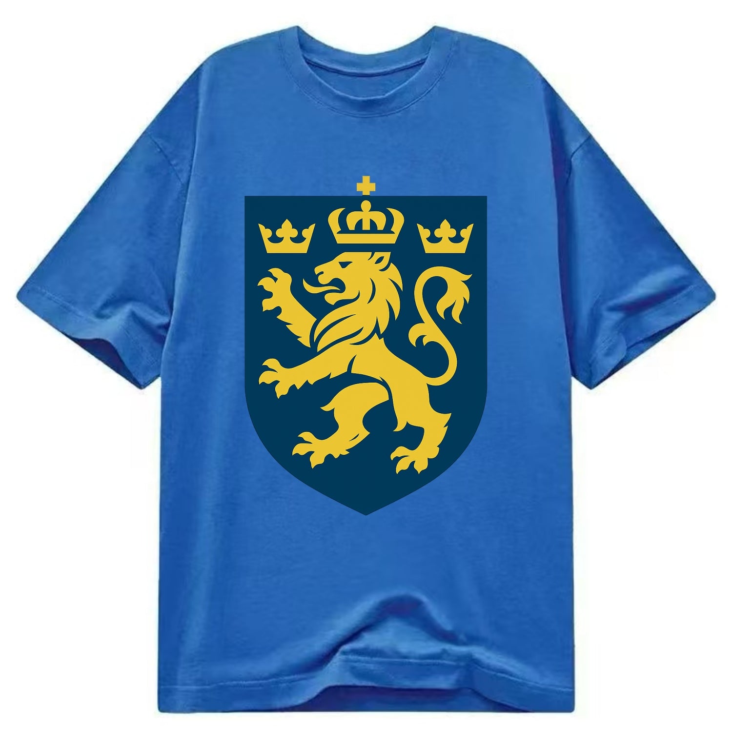 Sweden Three Crowns Emblem  - Classic T-shirt - Blue