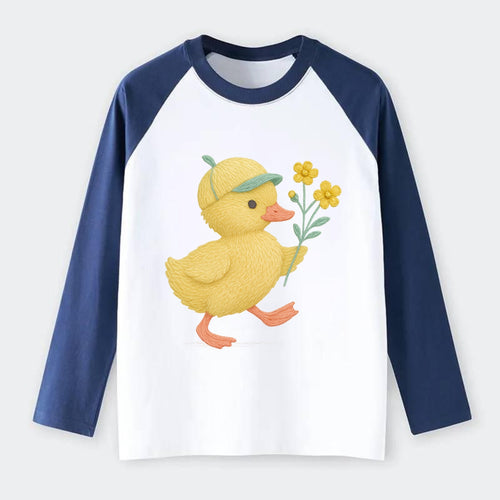 Yellow Duckling - Raglan Long Sleeve T-Shirt