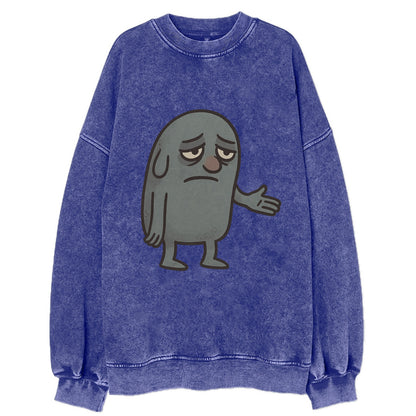 FOLLOWERS ARE GHOSTS | Transparent crowd following nobody - Vintage Sweatshirt - Blue
