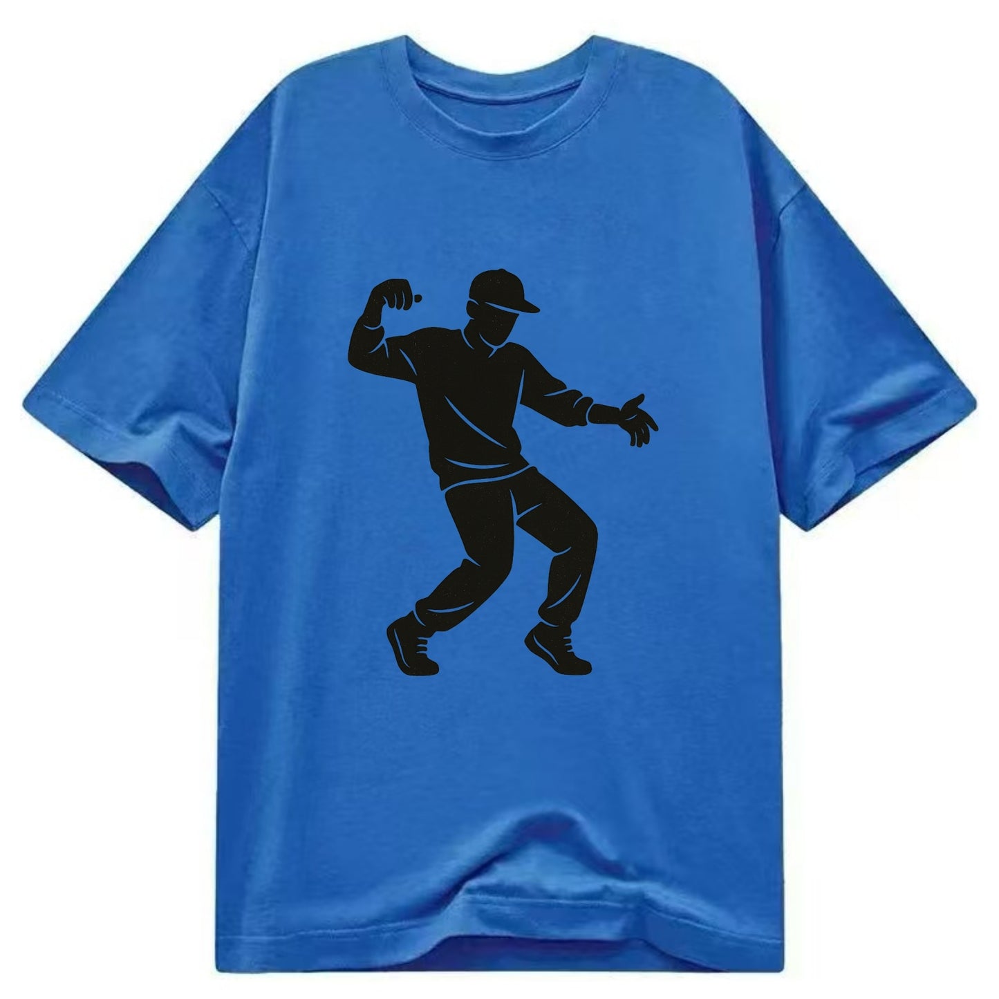 Hip-hop dancer popping and locking - Classic T-shirt - Blue