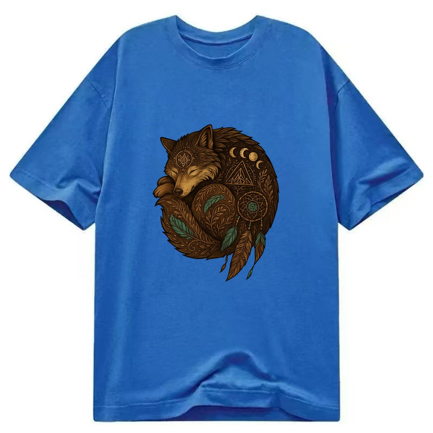 Sleeping Wolf Peace  - Classic T-shirt - Blue