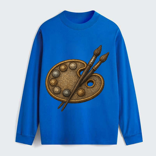 Artist palette with brushes - painter emblem - Classic Long Sleeve Shirt