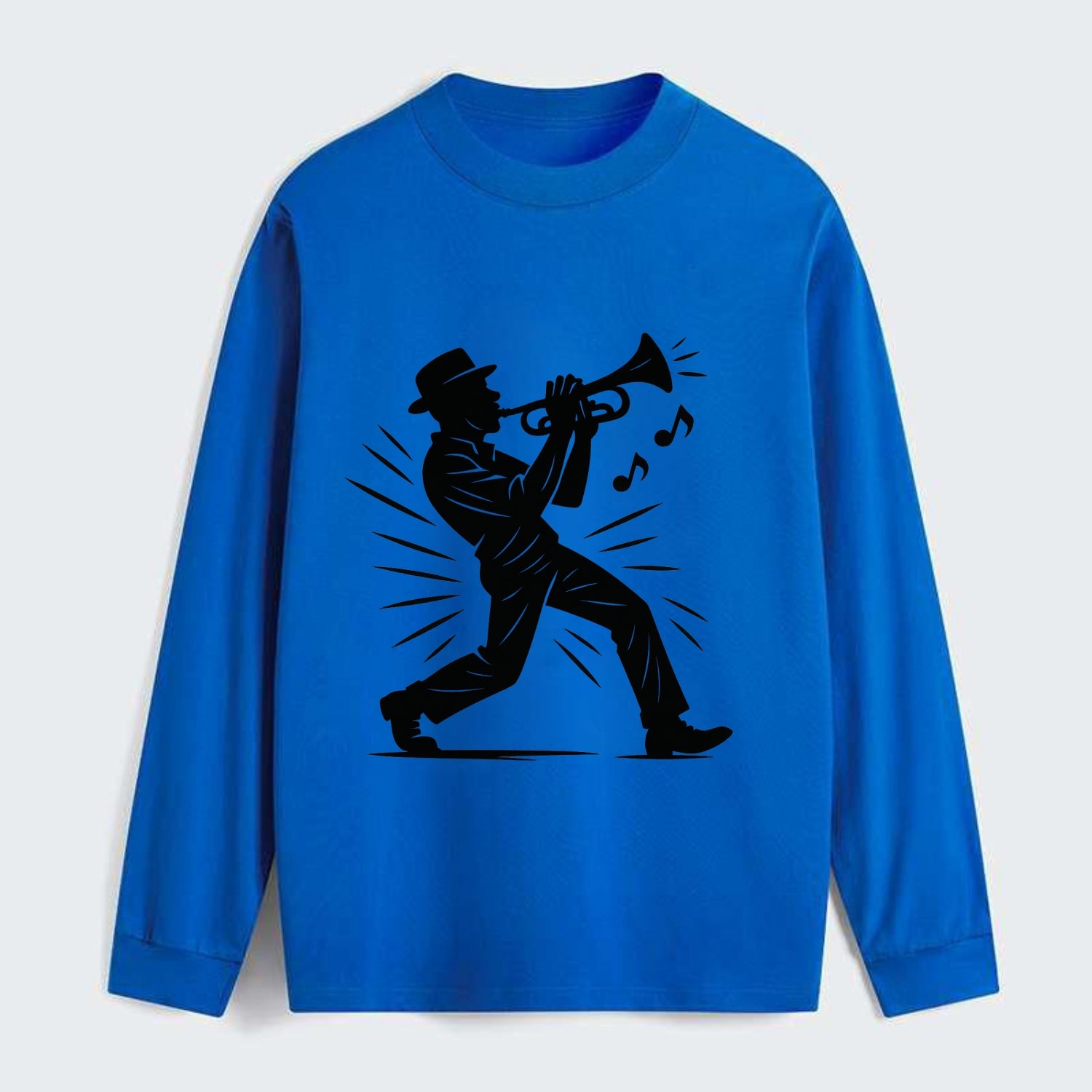 New Orleans jazz musician street corner - Classic Long Sleeve Shirt - Blue