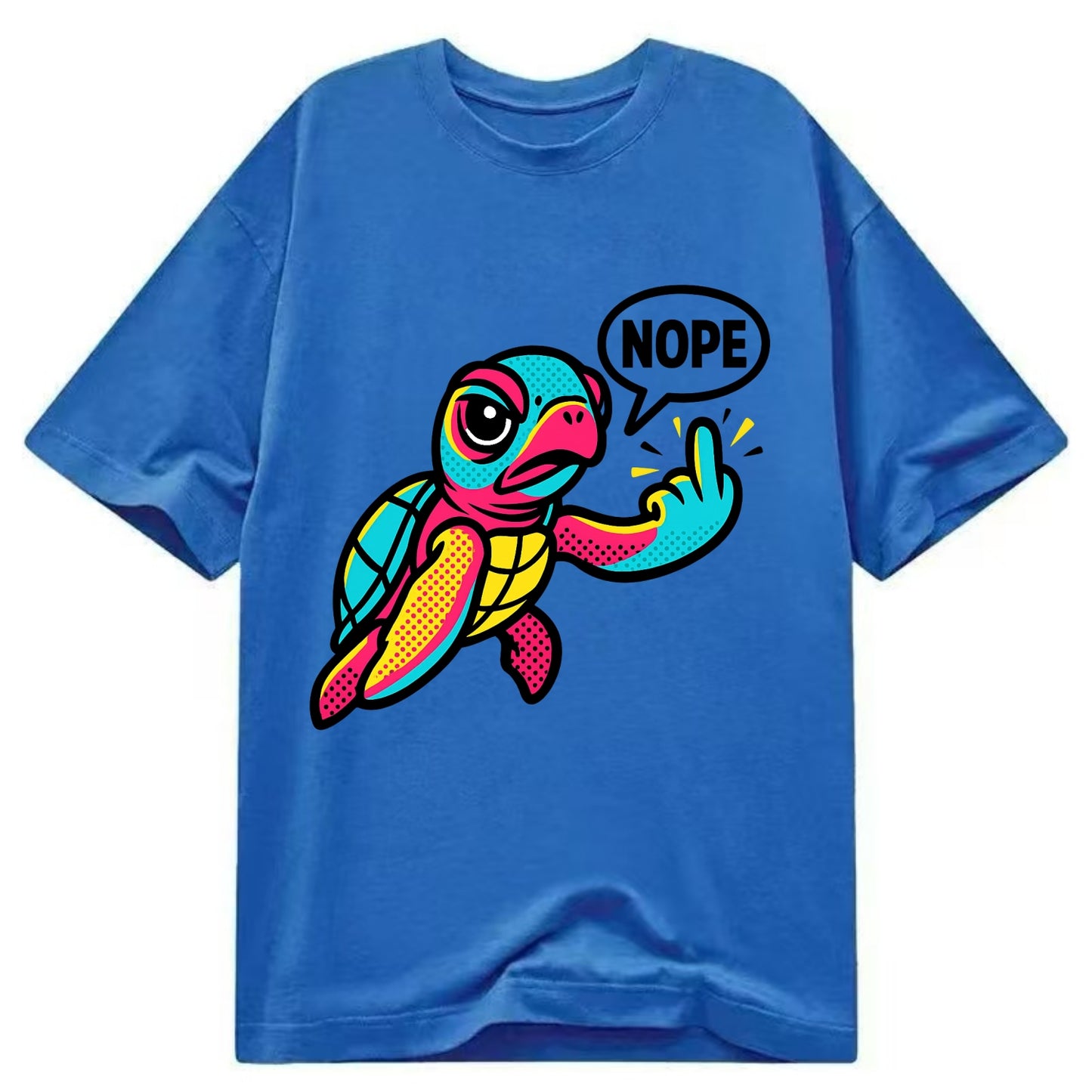 baby sea turtle swimming gracefully, one flipper extended sassily - Classic T-shirt - Blue