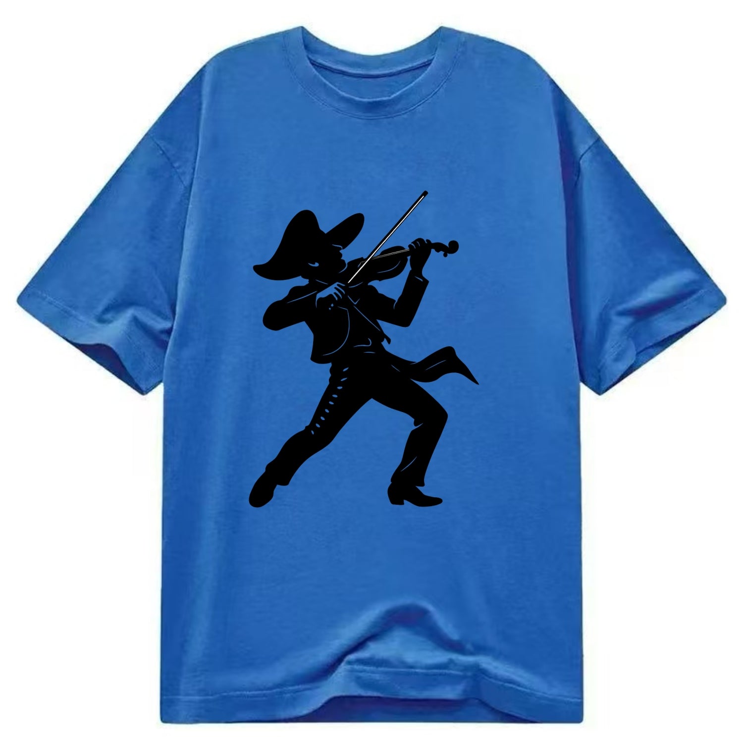 Mariachi violinist passionate performance - Classic T-shirt - Blue