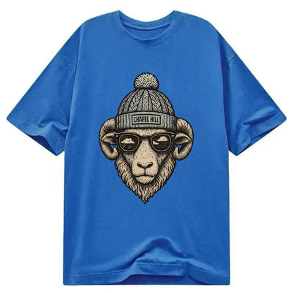 Chapel Hill Tar Heel Ram wearing UNC bea - Classic T-shirt - Blue