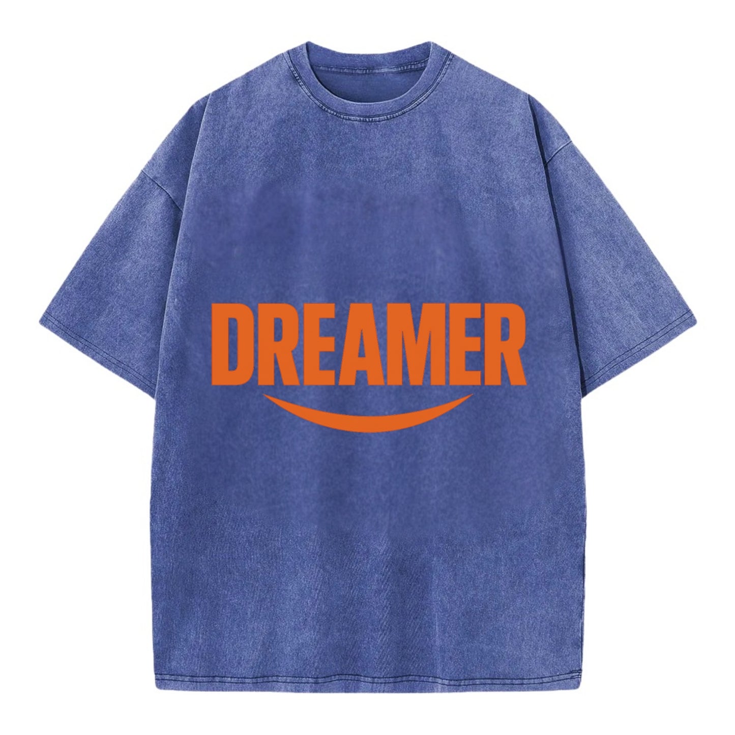 Bold typography design - "DREAMER" - imagination, seeing possibilities - Vintage T-shirt - Blue