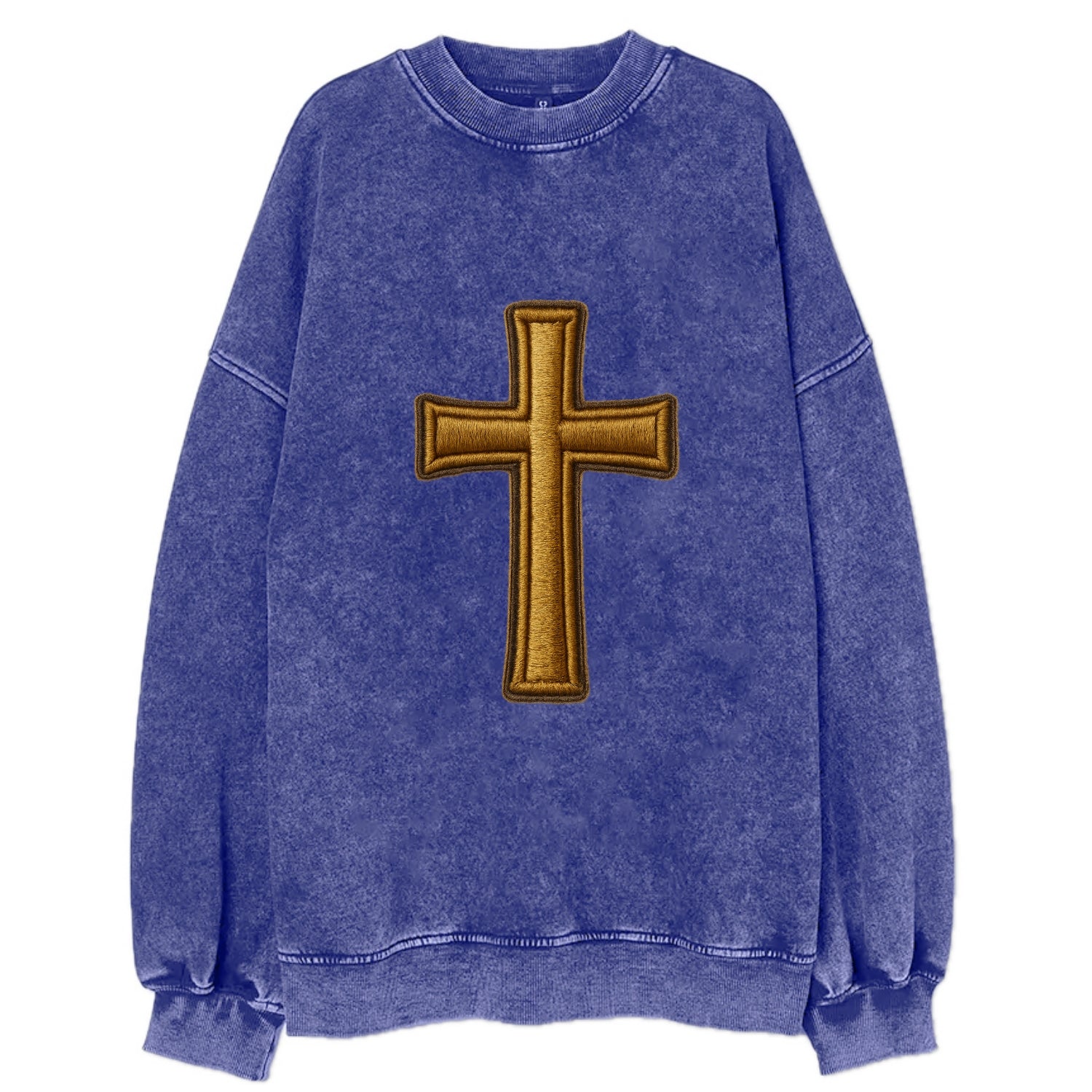 Latin Cross - Vintage Sweatshirt - Blue