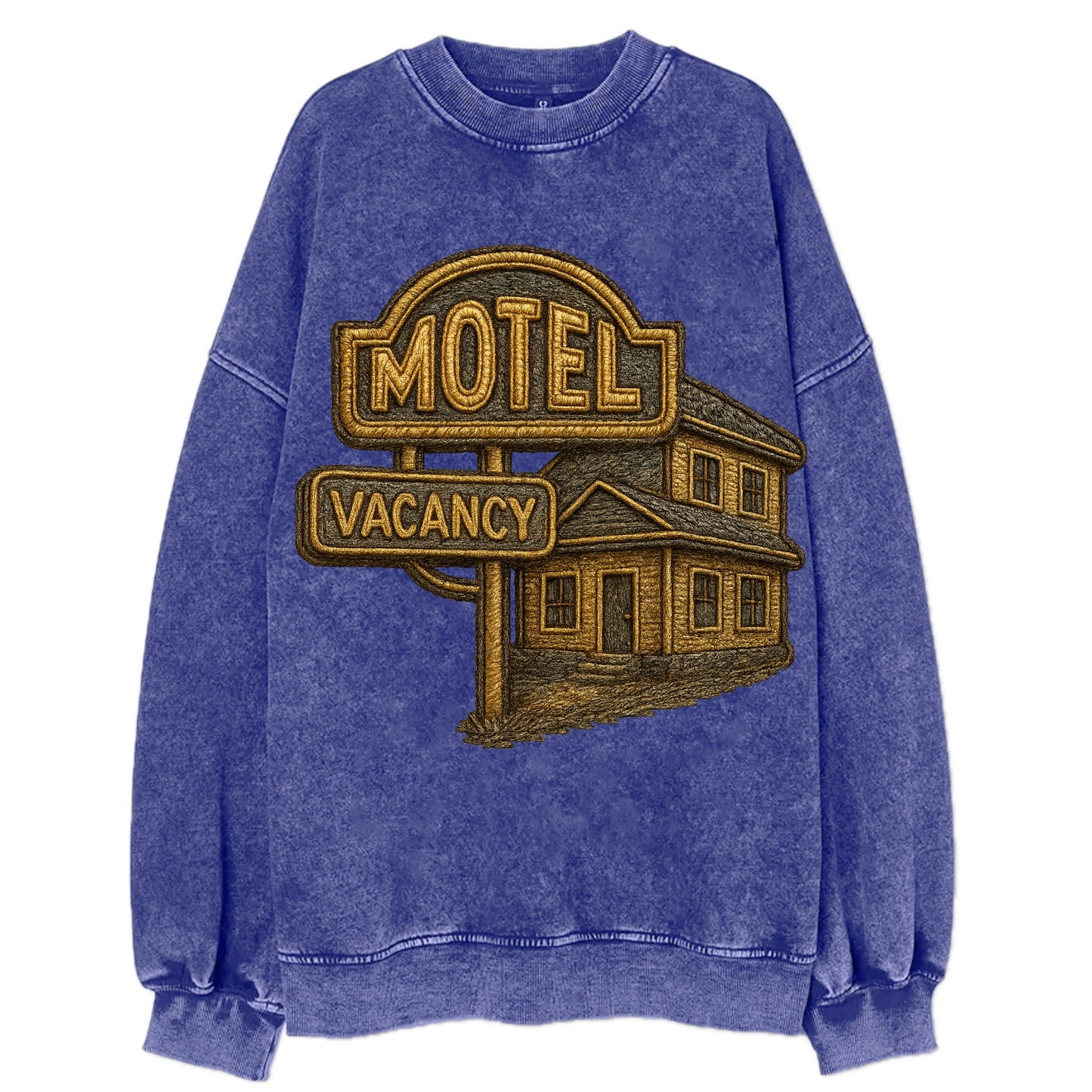 Motel Sign  - Vintage Sweatshirt - Blue