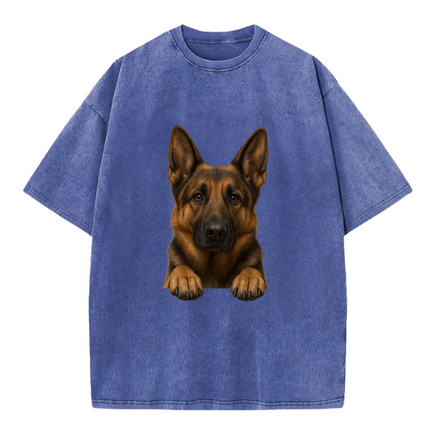 German Shepherd  - Vintage T-shirt - Blue