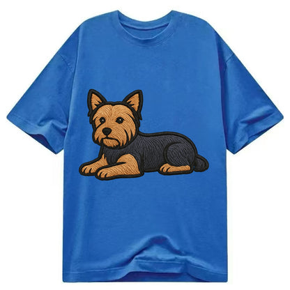 Yorkshire Terrier - Blue and tan relaxed Classic T-shirt - Blue