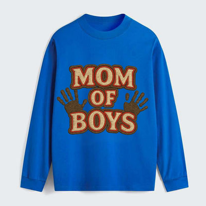 Mom Of Boys  - Classic Long Sleeve Shirt - Blue