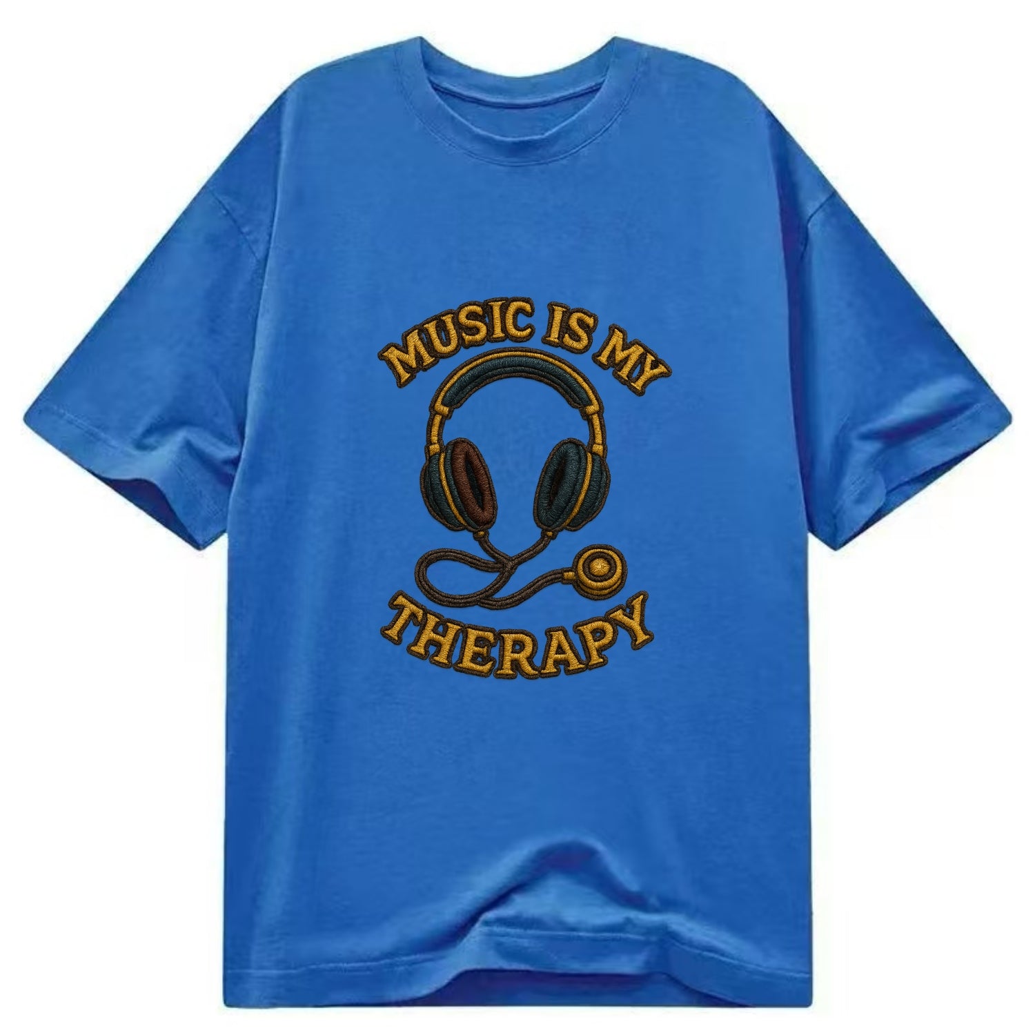 Music Is My Therapy  - Classic T-shirt - Blue