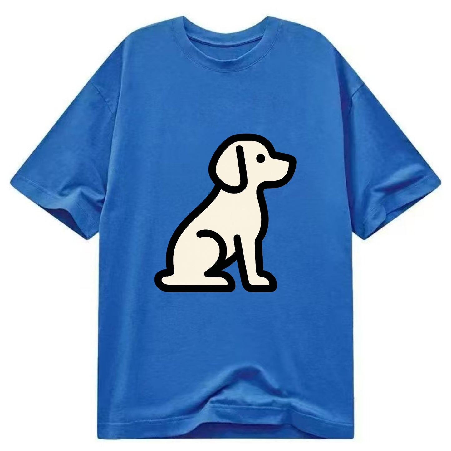 Beagle - Modern minimal sitting pose wit - Classic T-shirt - Blue