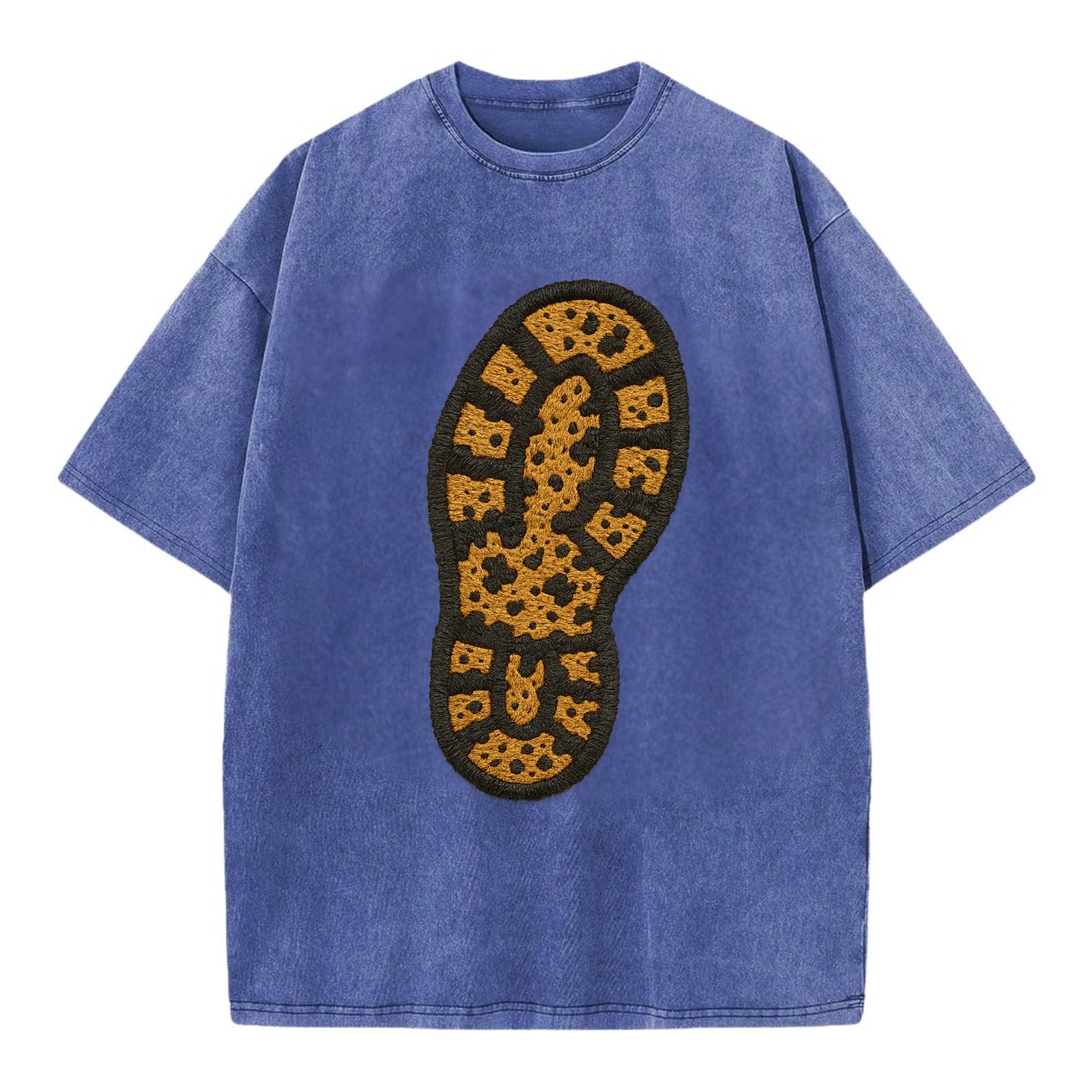 Hiking Boot Print  - Vintage T-shirt - Blue