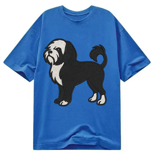 Löwchen - Black and white lion trim embr - Classic T-shirt