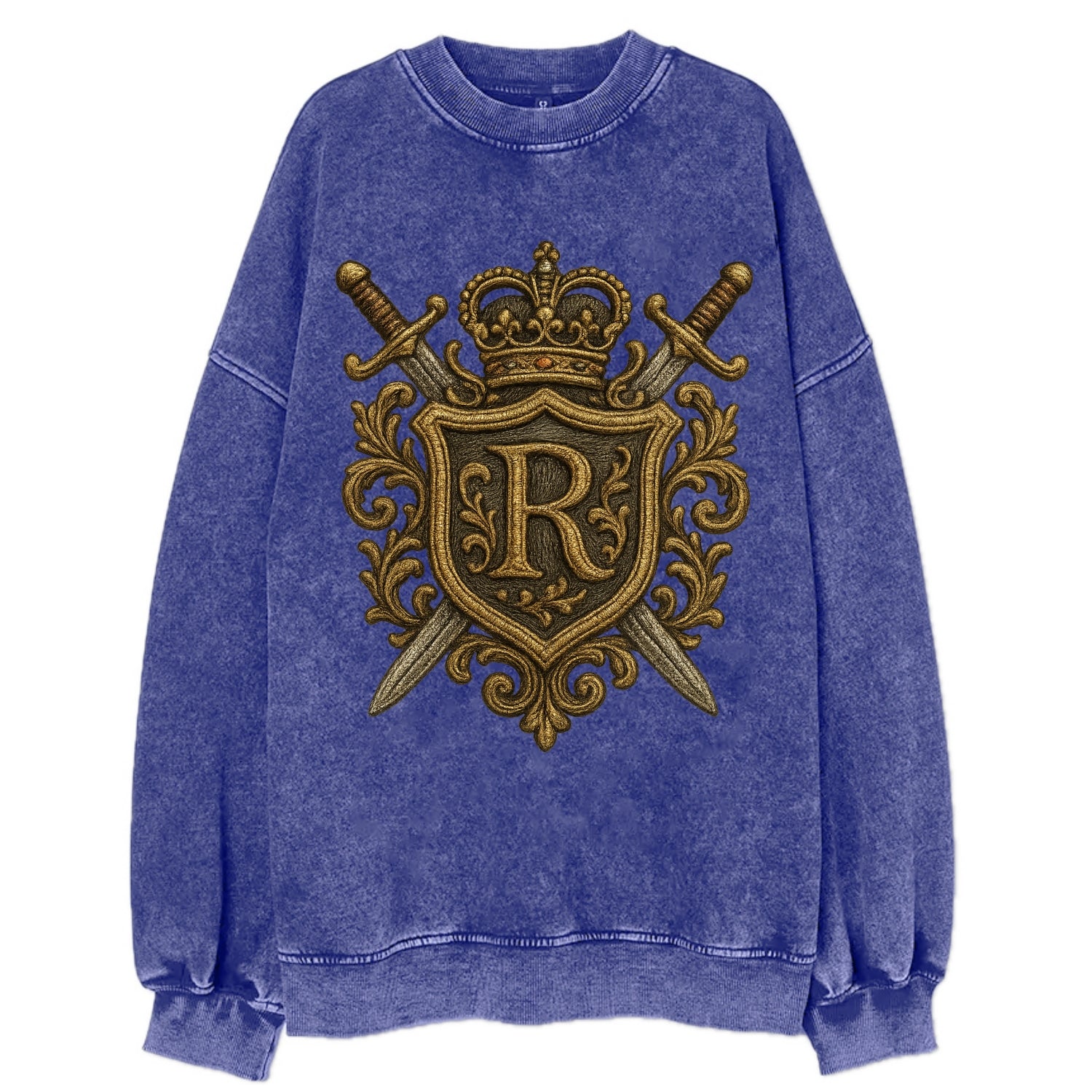 Royal Crest  - Vintage Sweatshirt - Blue