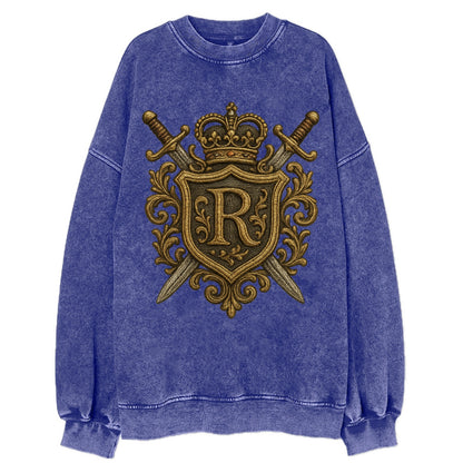 Royal Crest  - Vintage Sweatshirt - Blue