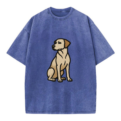 Rhodesian Ridgeback - Red wheaten sittin Vintage T-shirt - Blue