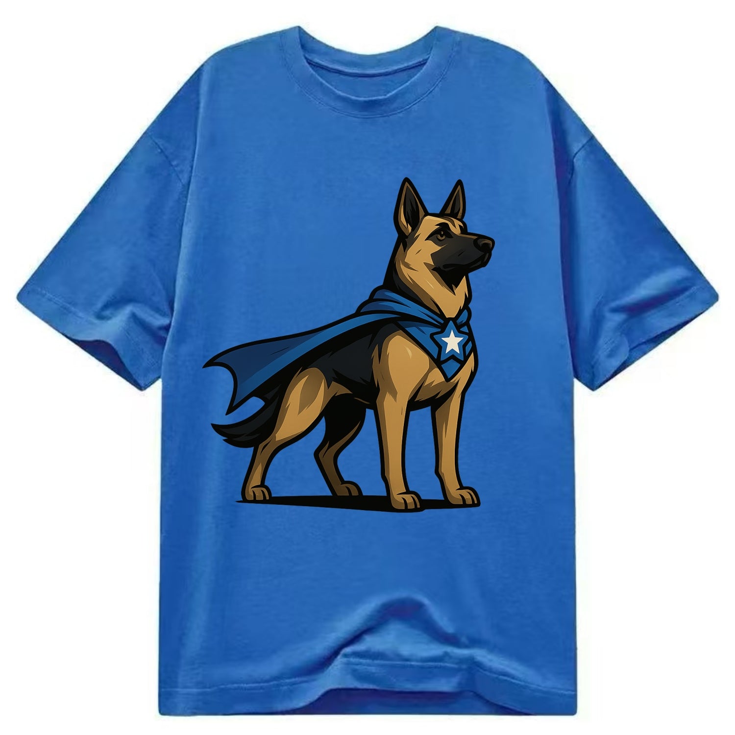 German Shepherd Patriotic Hero  - Classic T-shirt - Blue