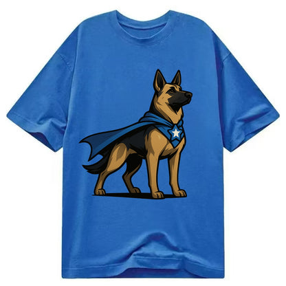 German Shepherd Patriotic Hero  - Classic T-shirt - Blue