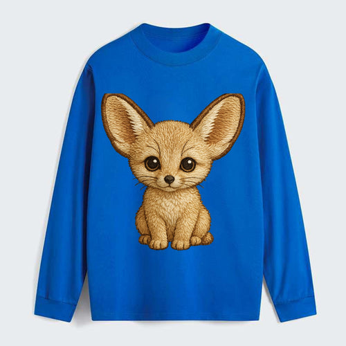 Baby Fennec Fox - huge ears, cream fur, large dark eyes, front-facing, - Classic Long Sleeve Shirt