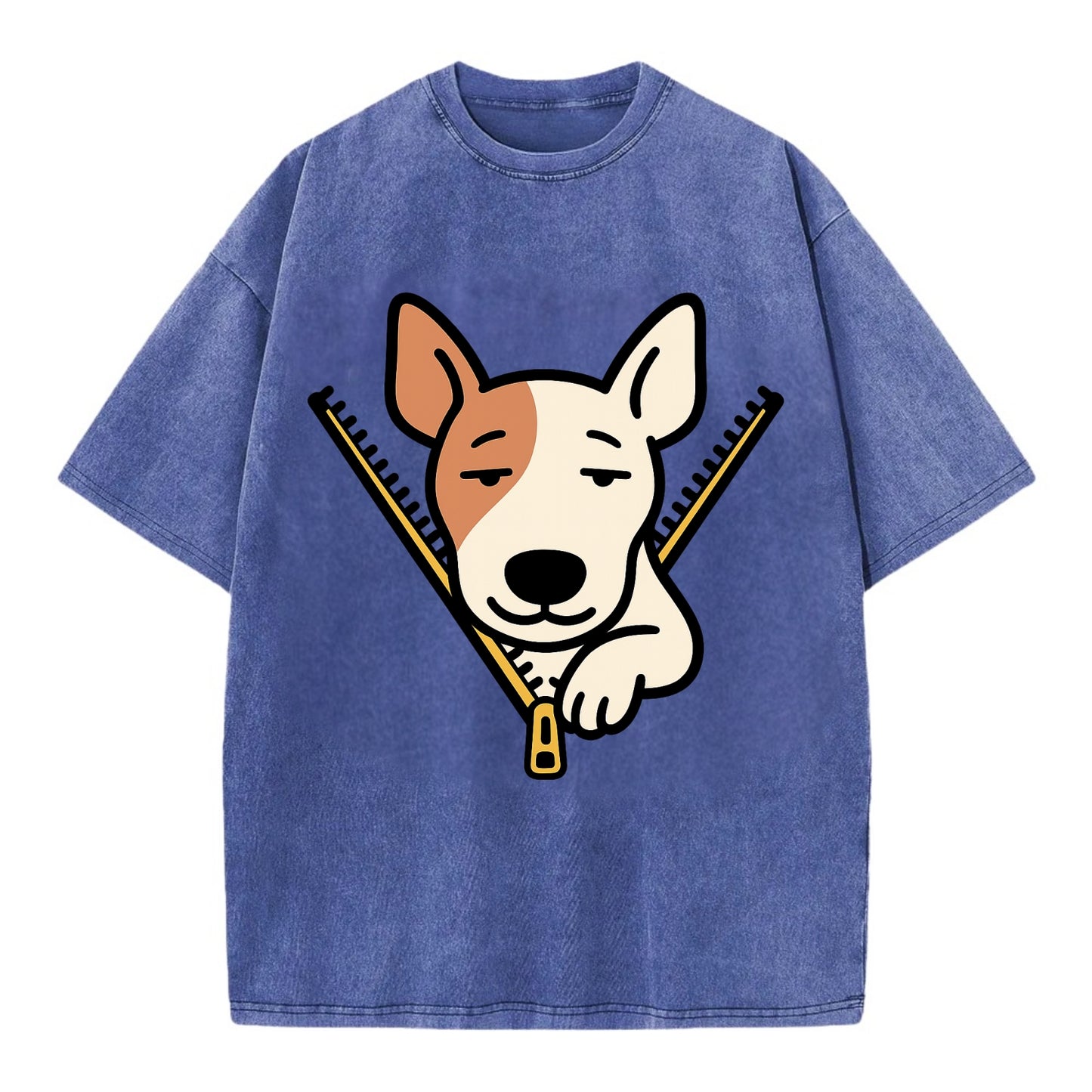 Bull Terrier - Vintage T-shirt - Blue