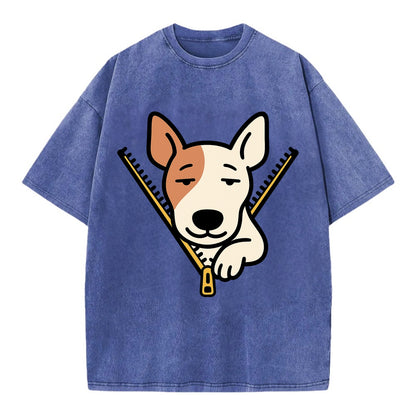 Bull Terrier - Vintage T-shirt - Blue