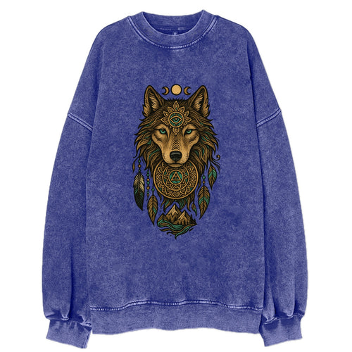 Tattoo Wolf Flash  - Vintage Sweatshirt