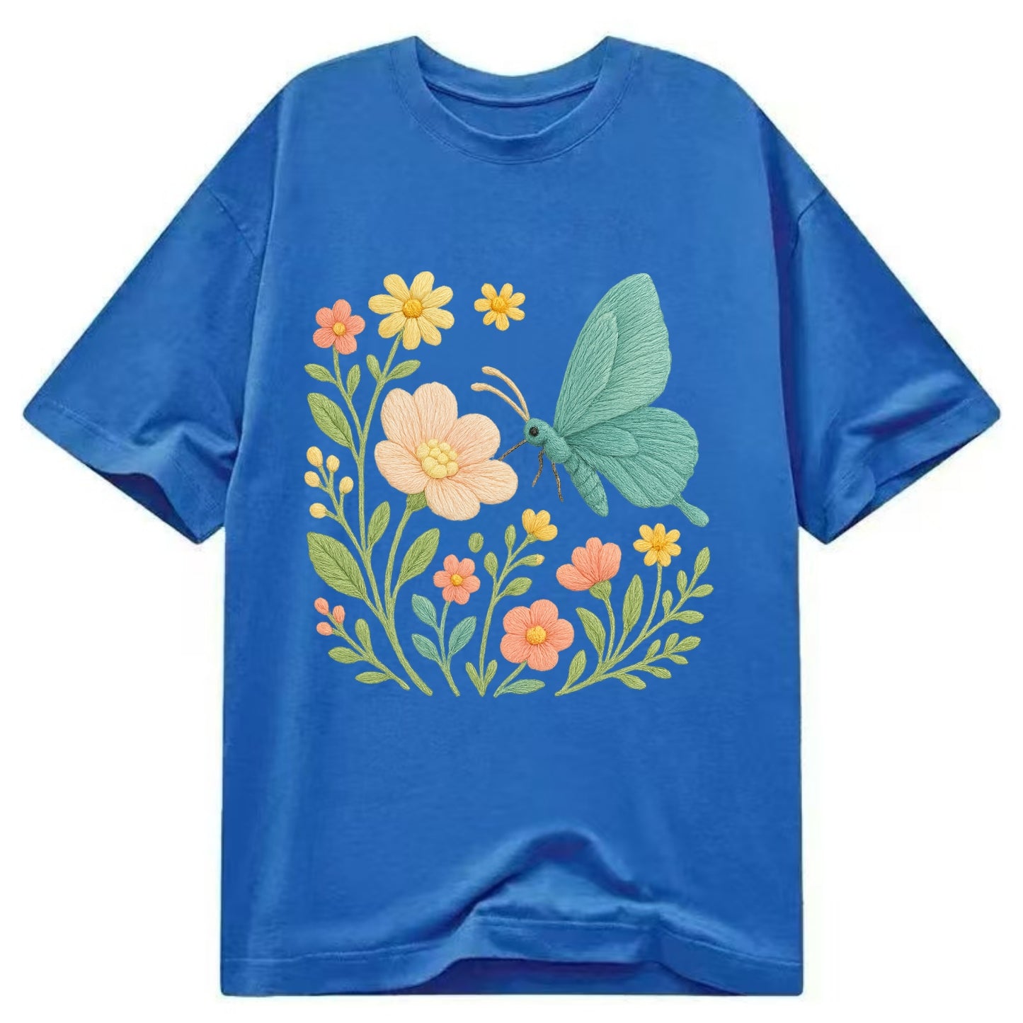 Mint Night Butterfly - Classic T-shirt - Blue