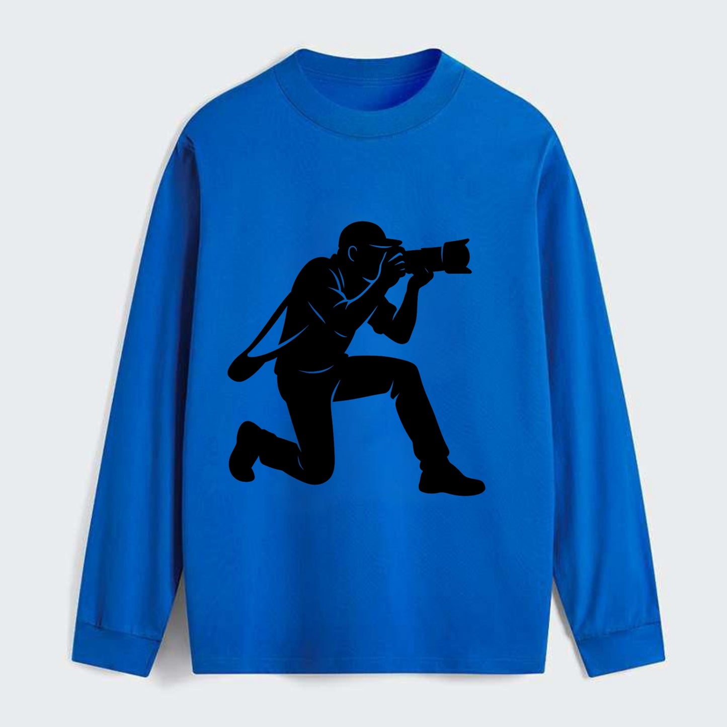 Photographer capturing perfect shot - Classic Long Sleeve Shirt - Blue