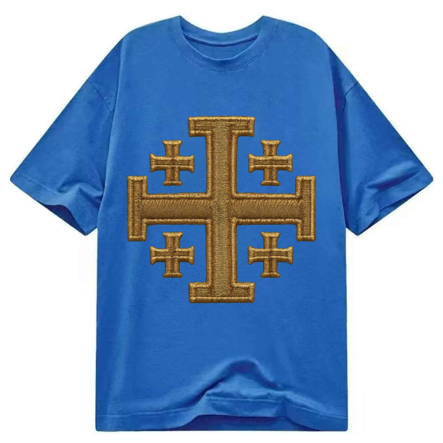 Jerusalem Cross  - Classic T-shirt - Blue