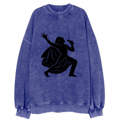 Opera singer powerful finale - Vintage Sweatshirt - Blue