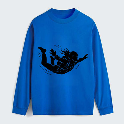 Skydiver free-fall position - Classic Long Sleeve Shirt - Blue