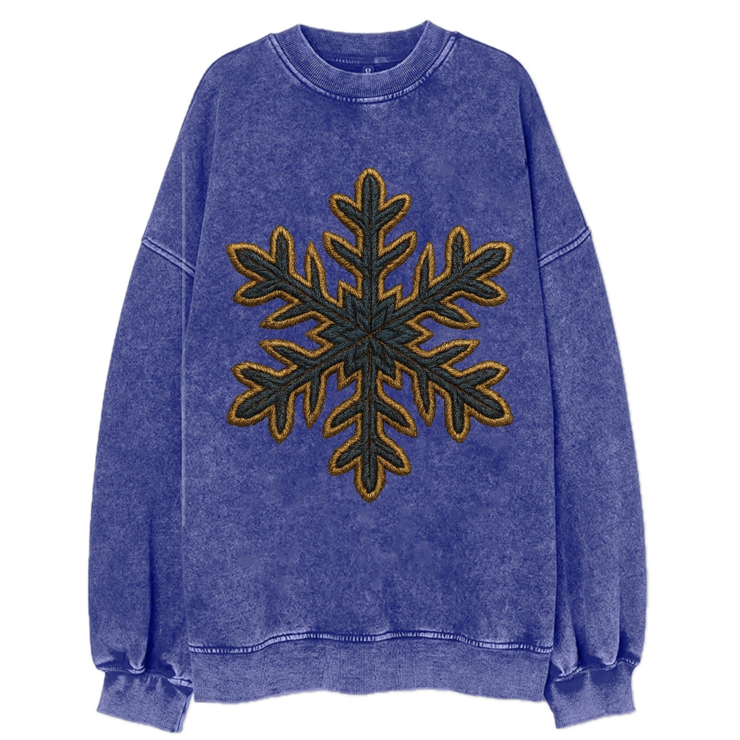 Snowflake  - Vintage Sweatshirt - Blue