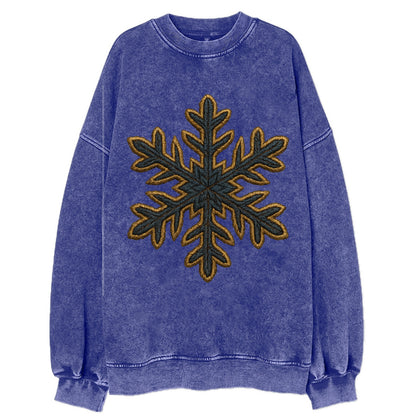 Snowflake  - Vintage Sweatshirt - Blue